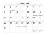 February calendar page