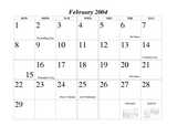 February calendar page