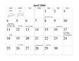 April calendar page