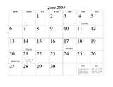 June calendar page