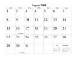 August calendar page