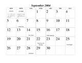 September calendar page