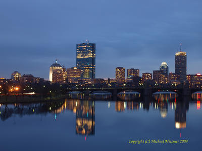 Boston by night